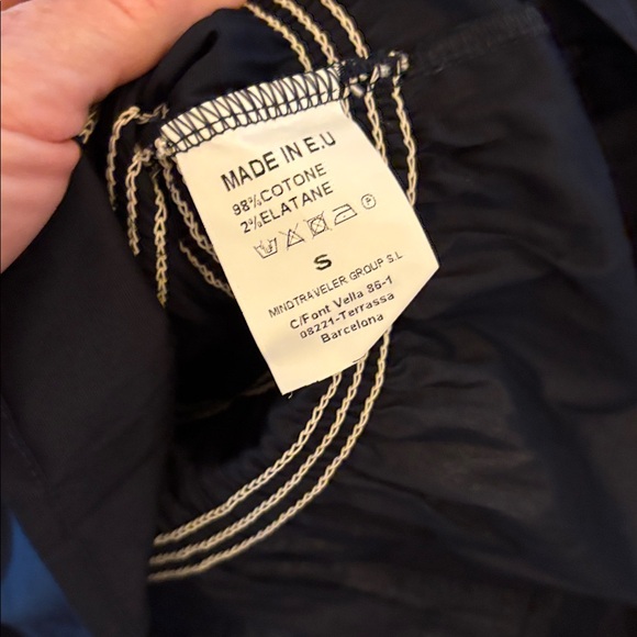 MindTraveler Eloise Navy Shirred Blouse Navy smocked blouse top New S - Picture 6 of 6